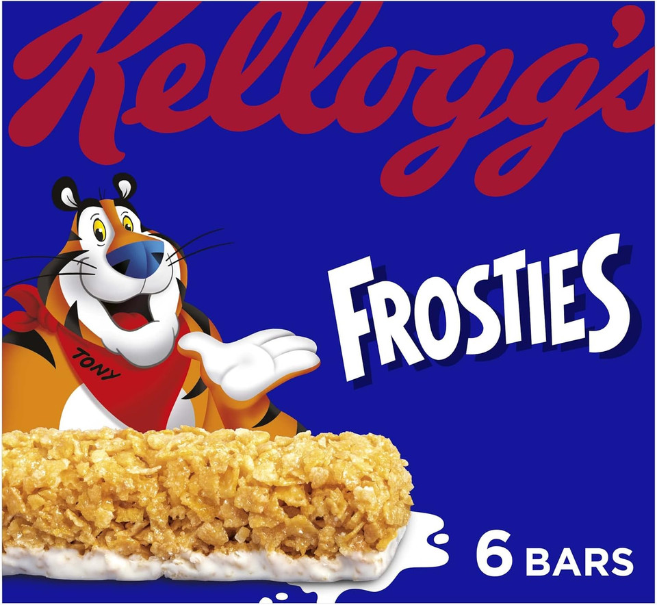 Kellogg's Frosties Cereal and Milk Bars Box, 6 x 25g