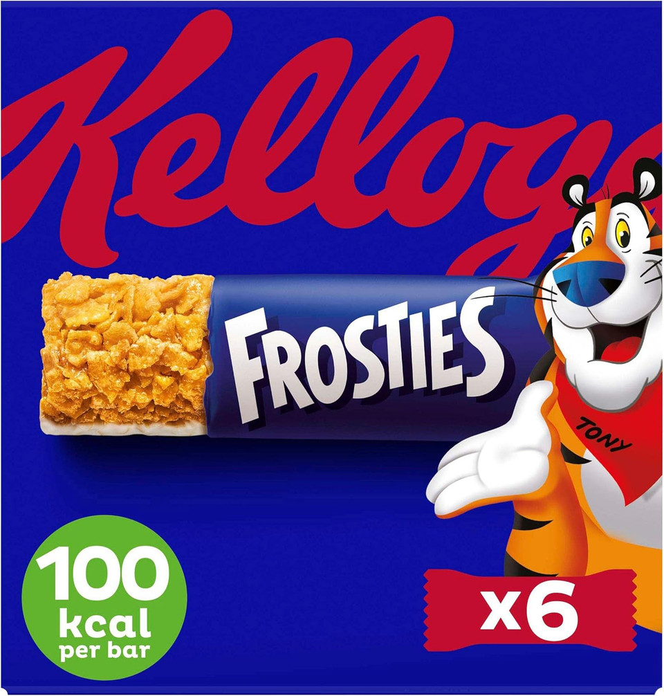 Kellogg's Frosties Cereal and Milk Bars Box, 6 x 25g