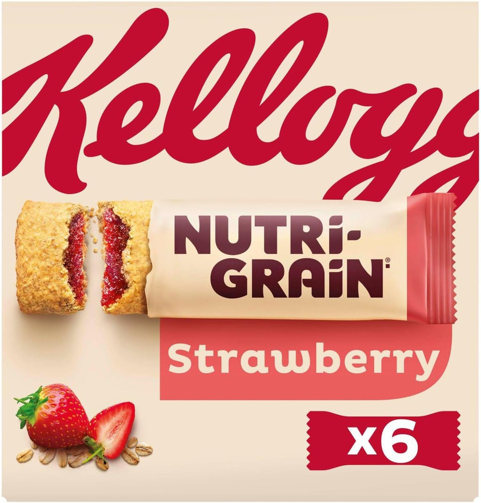 Kellogg's Nutri-Grain Strawberry Breakfast Bakes Cereal Bars 6x37g 222g