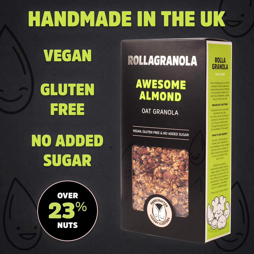 Rollagranola Healthy Hazelnut Granola (350g) | 100% Natural Ingredients and all the Health Benefits Associated