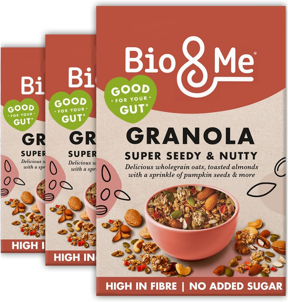 Bio&Me: Apple and Cinnamon Granola 3-Pack (3 x 360g) - Vegan, No Added Sugar, Gut-Loving
