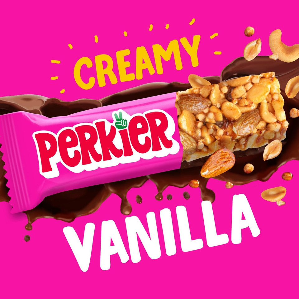 Perkier Madagascan Vanilla Dark Chocolate Bars (15 Bars), Vegan, Gluten Free, Protein, High Fibre, Lower Sugar Snack, Natural Ingredients, Lower Calorie, Healthy, No Palm Oil, Nut Bar, Carbon Neutral Perkier Madagascan Vanilla Dark Chocolate Bars (15 Bars), Vegan, Gluten Free, Protein, High Fibre, Lower Sugar Snack, Natural Ingredients, Lower Calorie, Healthy, No Palm Oil, Nut Bar, Carbon Neutral
