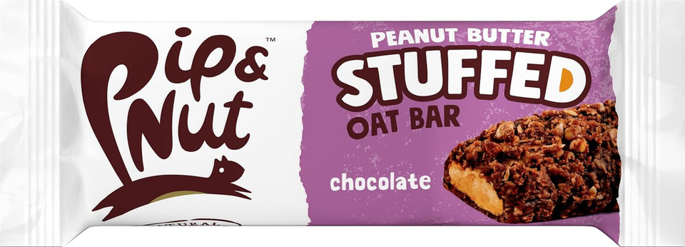 Pip & Nut Peanut Butter Stuffed Oat Bar Chocolate, 15 x 48g