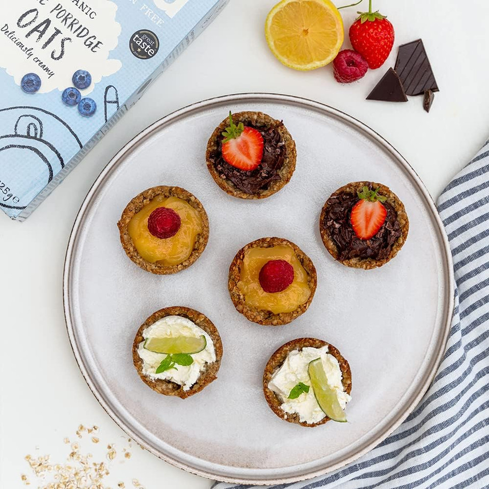 Amisa Organic Gluten-Free Porridge Oats 325g, Pack of 6 - Pure Wholegrain & High in Fibre - Naturally Vegan Breakfast Cereal