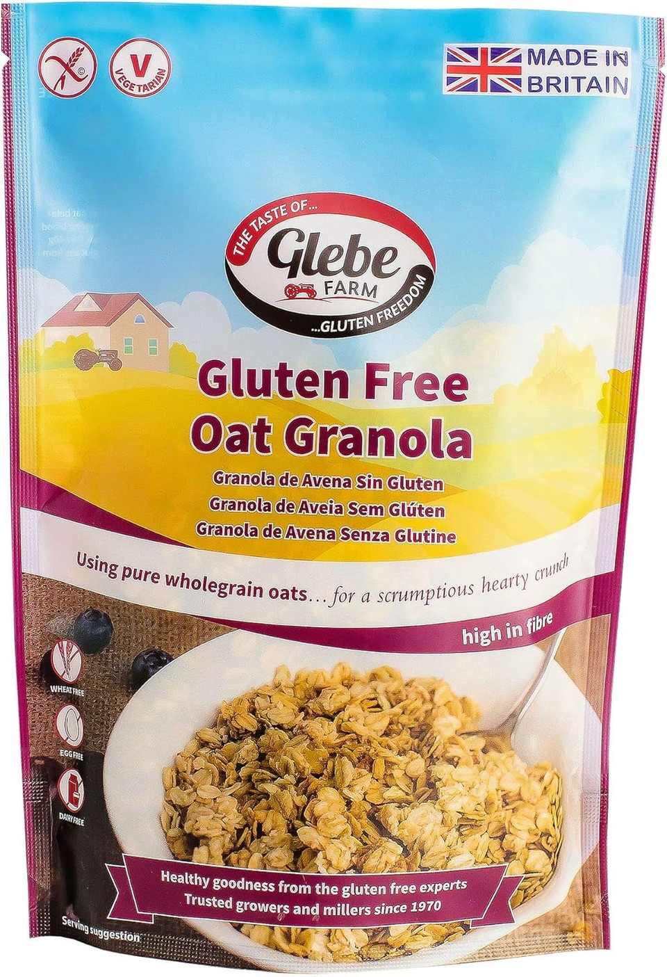 Glebe Farm Gluten Free Oat Granola 325g (Pack of 6)