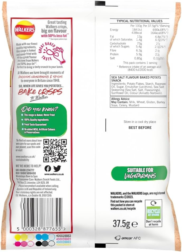 Walkers Less Salt Mild Cheese & Onion 45G, Blue