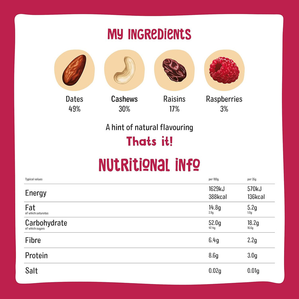 Nakd Berry Delight Natural Fruit & Nut Bars - Vegan - Healthy Snack - Gluten Free - 35g x 18 bars Nakd Berry Delight Natural Fruit & Nut Bars - Vegan - Healthy Snack - Gluten Free - 35g x 18 bars