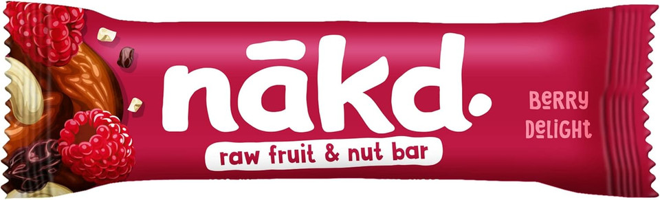 Nakd Berry Delight Natural Fruit & Nut Bars - Vegan - Healthy Snack - Gluten Free - 35g x 18 bars Nakd Berry Delight Natural Fruit & Nut Bars - Vegan - Healthy Snack - Gluten Free - 35g x 18 bars