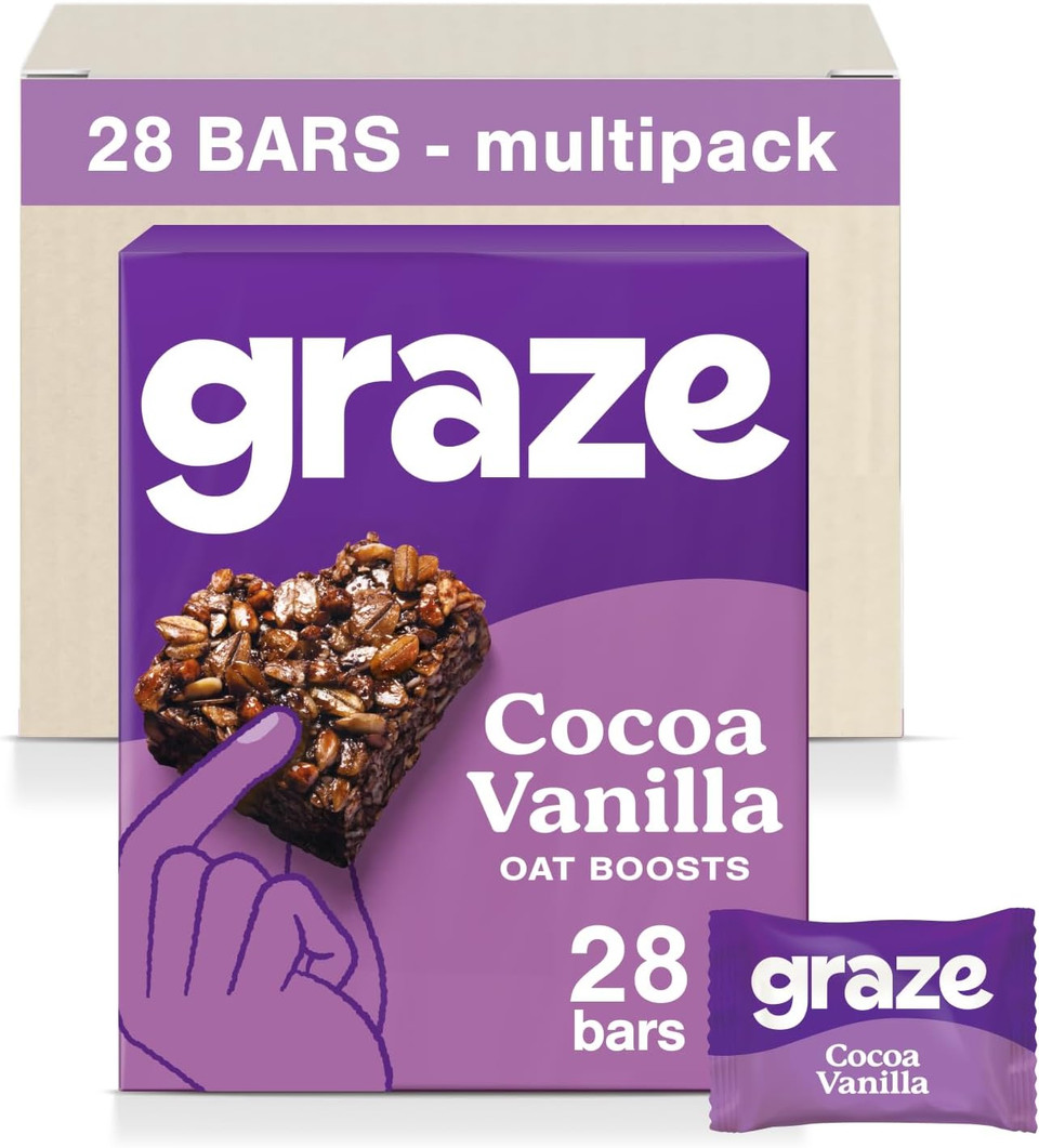 Graze - Healthy Snacks flapjacks cherry bakewell oats bars - Packaging may vary - (Cherry Bakewell, 9 x 50g)