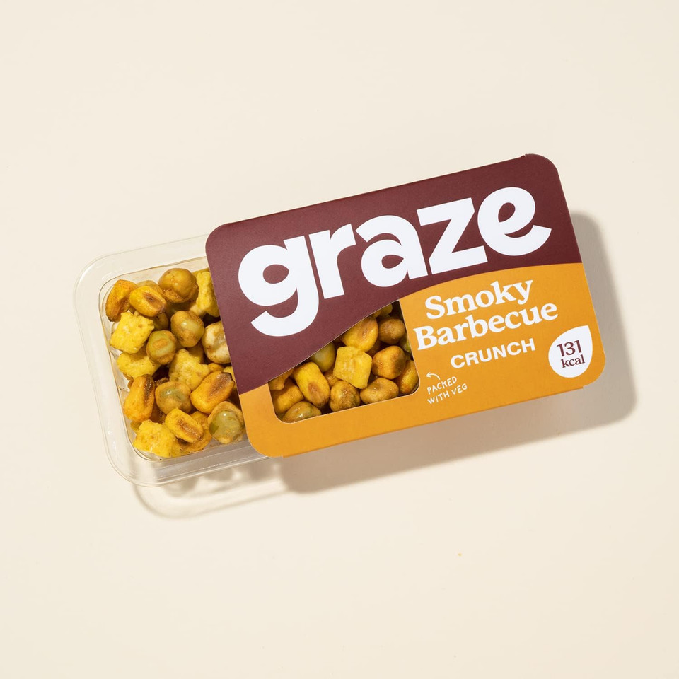 Graze - BBQ Snacks - Healthy Snacks Alternative for Crisps, Mixed Nuts & Pretzels - Perfect if You Love Corn, Broad Beans and Corn Hoops Mixed Savoury Vegan Snacks (9x28g pack)