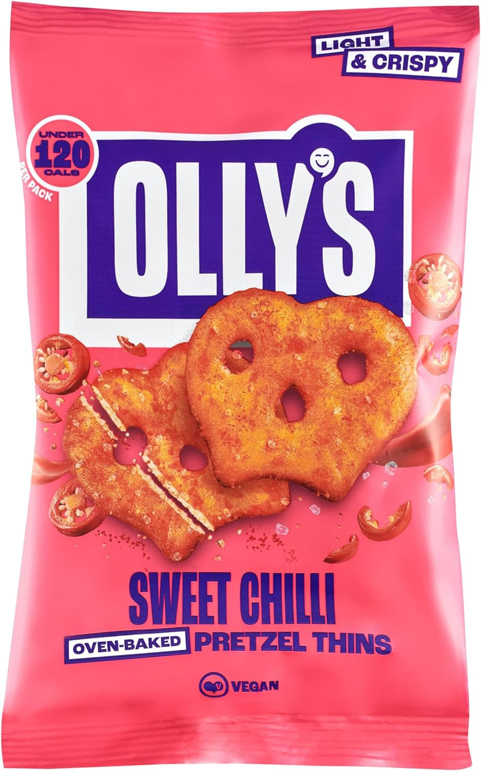 Olly's Pretzel Thins, Oh So Cheesy, 35g (Pack of 10), Handy Snack Pouches, Healthy Plant-Based Vegan Snacks for Dipping, Low Calorie Snacks, Low Fat, Source of Fibre, No Preservatives