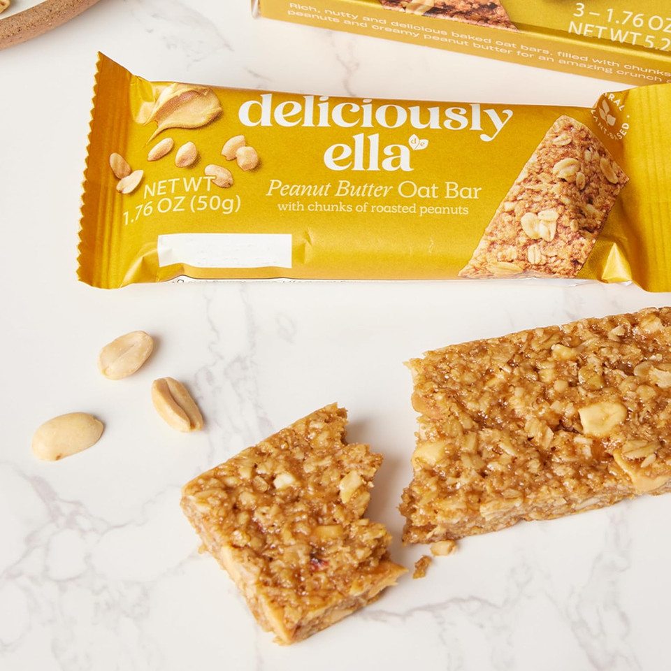 Deliciously Ella - Peanut Butter Oat Bar, Gluten-Free, Vegan Friendly, Healthy Snack, 50g (16 bars)
 Deliciously Ella - Peanut Butter Oat Bar, Gluten-Free, Vegan Friendly, Healthy Snack, 50g (16 bars)