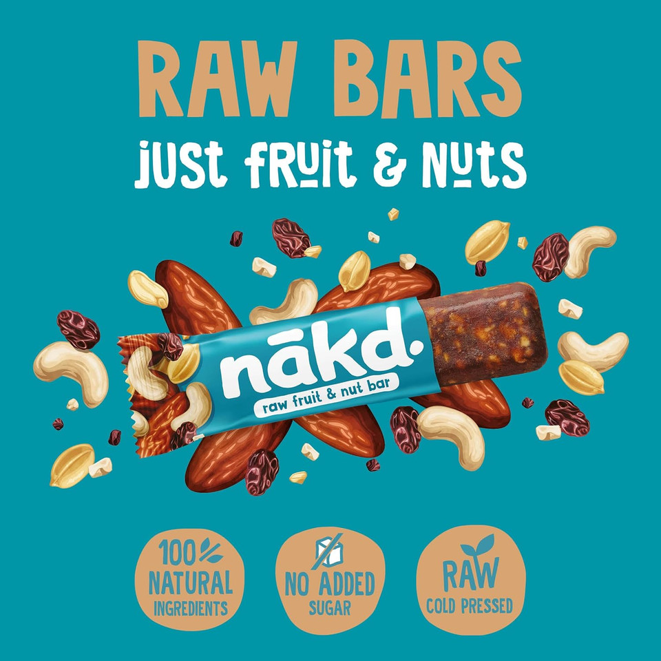 Nakd Salted Caramel Natural Fruit & Nut Bars - Vegan - Healthy Snack - Gluten Free - 35g x 18 bars Nakd Salted Caramel Natural Fruit & Nut Bars - Vegan - Healthy Snack - Gluten Free - 35g x 18 bars