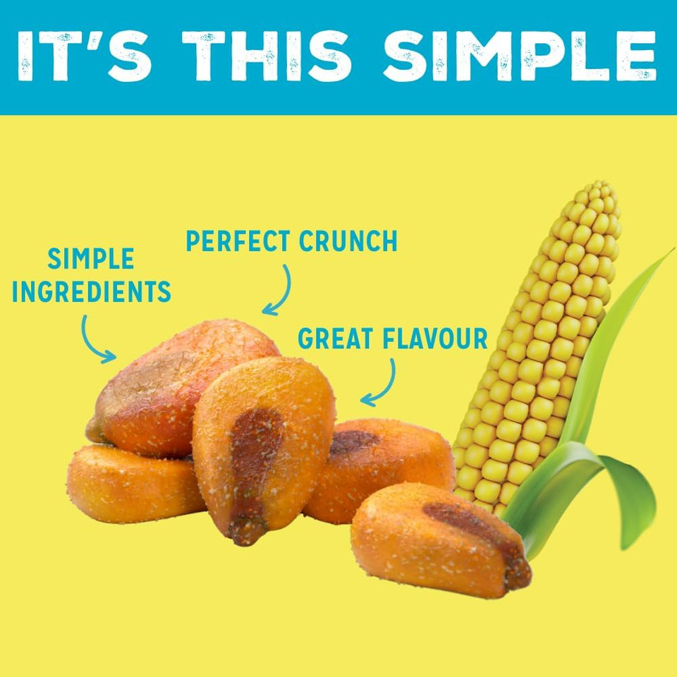 LOVE CORN Salt & Vinegar Crunchy Corn Snack 115g x 6 Bags  Healthy Snacks Ideal for Gluten Free & Vegan Diets  Low Sugar Alternative for Crisps, Mixed Nuts & Pretzels  Perfect To Graze On