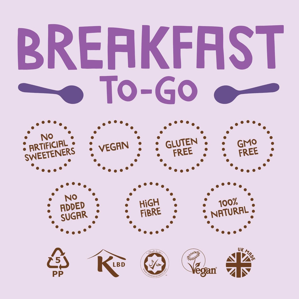 Protein Balls Breakfast Mixed Variety Pack by The Protein Ball Co - 100% Natural, Plant Based, Vitamin Enriched, Protein Snacks - 10 x 45g Bags - High Fibre, Gluten Free, No Added Sugar