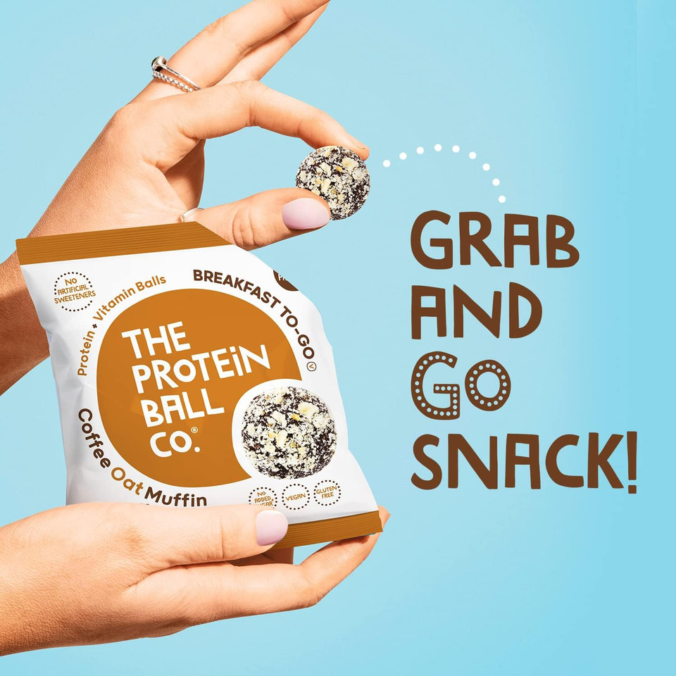 Protein Balls Breakfast Mixed Variety Pack by The Protein Ball Co - 100% Natural, Plant Based, Vitamin Enriched, Protein Snacks - 10 x 45g Bags - High Fibre, Gluten Free, No Added Sugar
