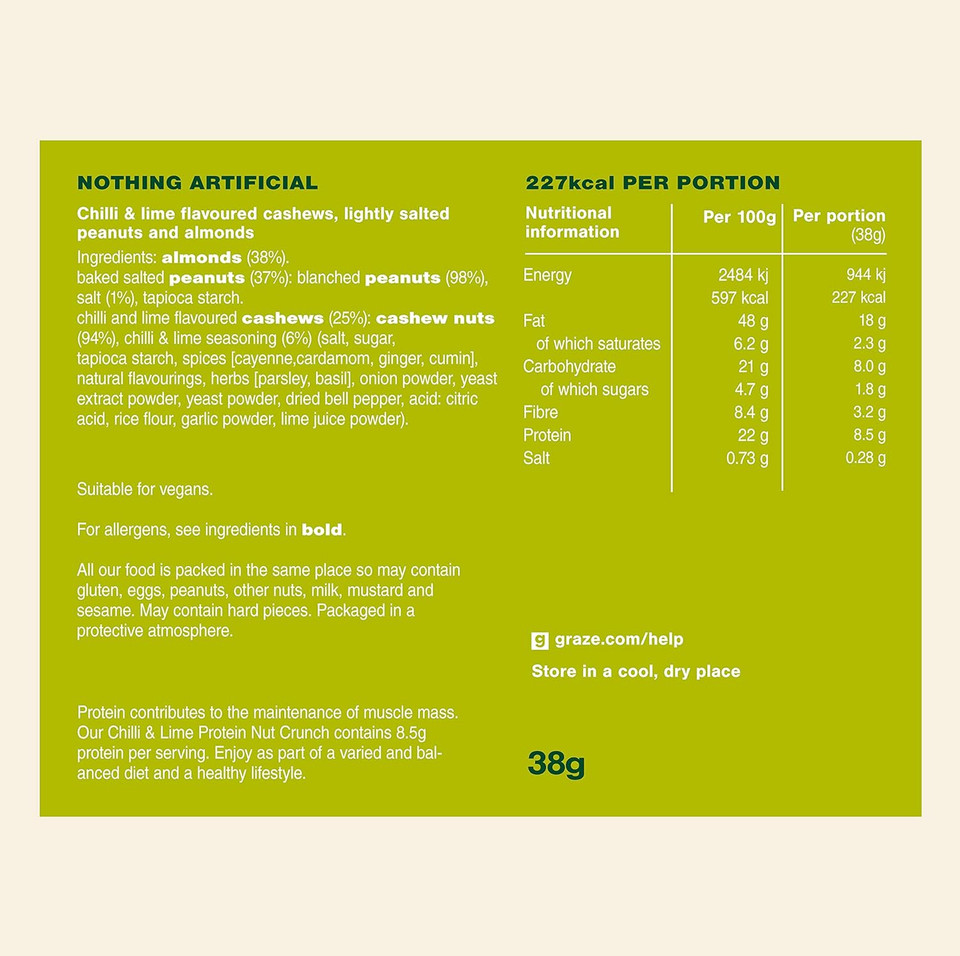 Graze - Chilli & Lime and Salt & Pepper bundle snacks - Vegan Savoury Snacks, High in Protein & Fibre - Pack of 18 snacks