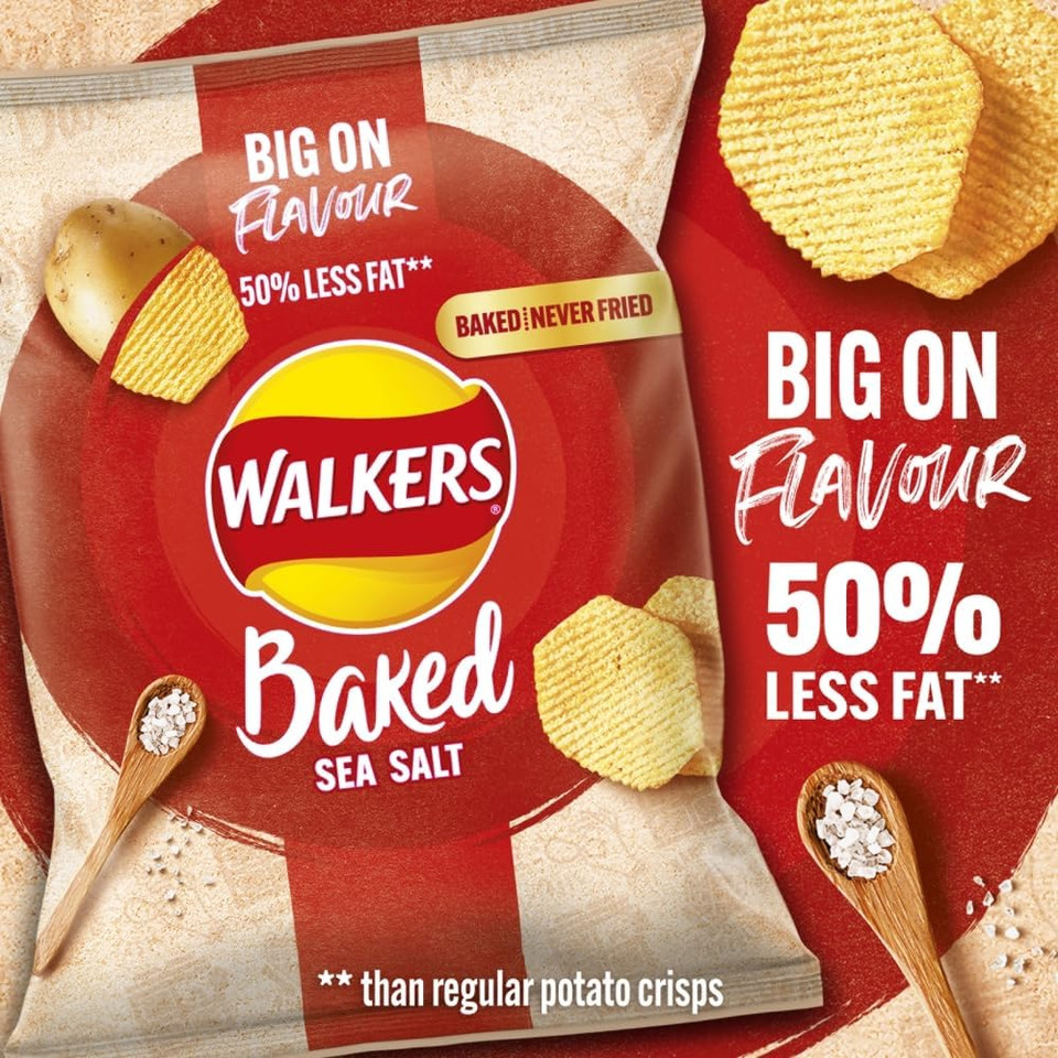 Walkers Baked Sea Salt Snacks Crisps 37.5g