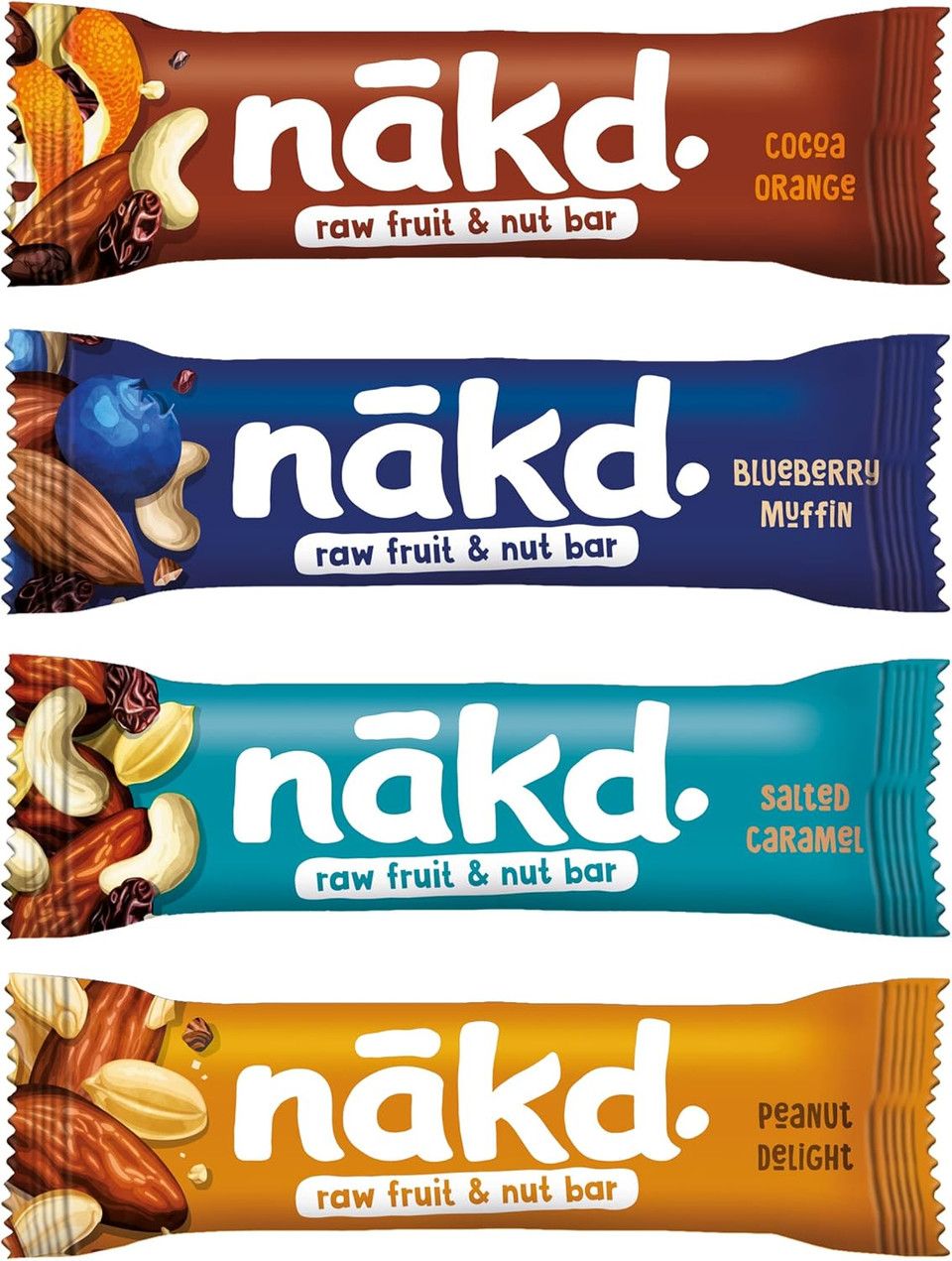 Nakd Fruit & Nut Bar Variety Pack - Vegan - Healthy Snack - Gluten Free - 35g x 48 bars Nakd Fruit & Nut Bar Variety Pack - Vegan - Healthy Snack - Gluten Free - 35g x 48 bars