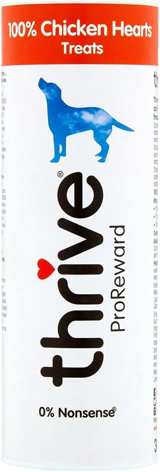thrive Petproject ProReward 100% Chicken Hearts Dog Treats 30g Tube