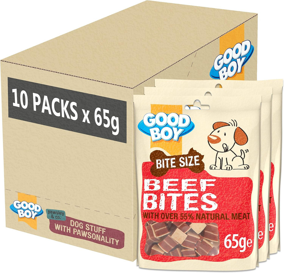 Good Boy - Bitesize Chicken Bites - Dog Training Treats - Made with Over 50% Natural Meat - 65 g e - Low Fat Dog Treats - Case of 10