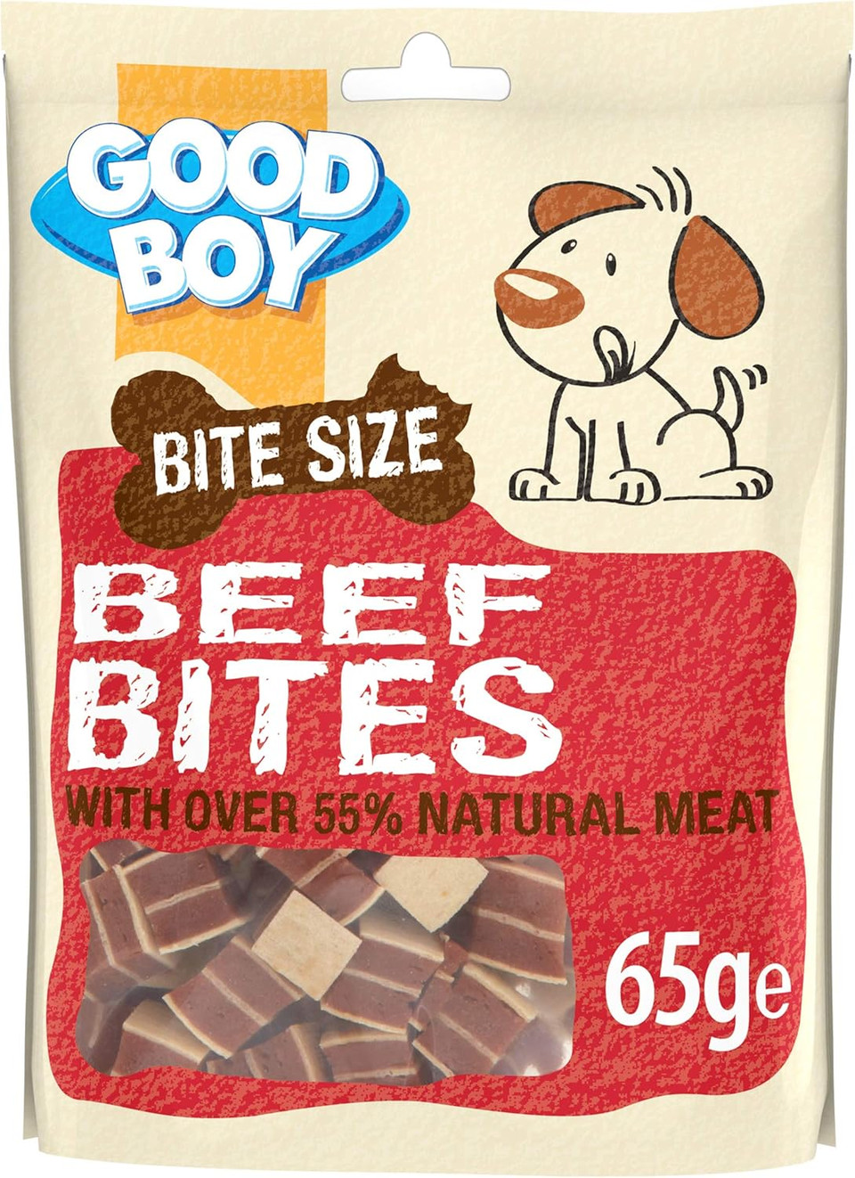 Good Boy - Bitesize Chicken Bites - Dog Training Treats - Made with Over 50% Natural Meat - 65 g e - Low Fat Dog Treats - Case of 10