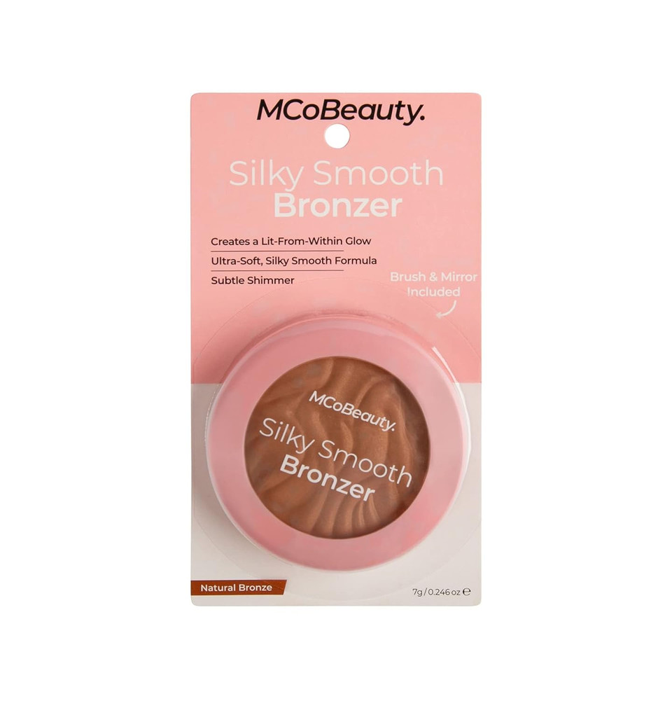 Mcobeauty Silky Smooth Bronzer - Applies And Blends Seamlessly - Delivers A Natural Sun Kissed Glow - Illuminating Shimmer Finish - Ultra Soft And Creamy Formula - Blendable And Buildable - 0.34 Oz