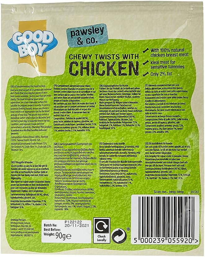 Good Boy - Tender Lamb Fillets - Dog Treats - Made with Natural Lamb Meat - 80 g e - Low Fat Dog Treats - Case of 10