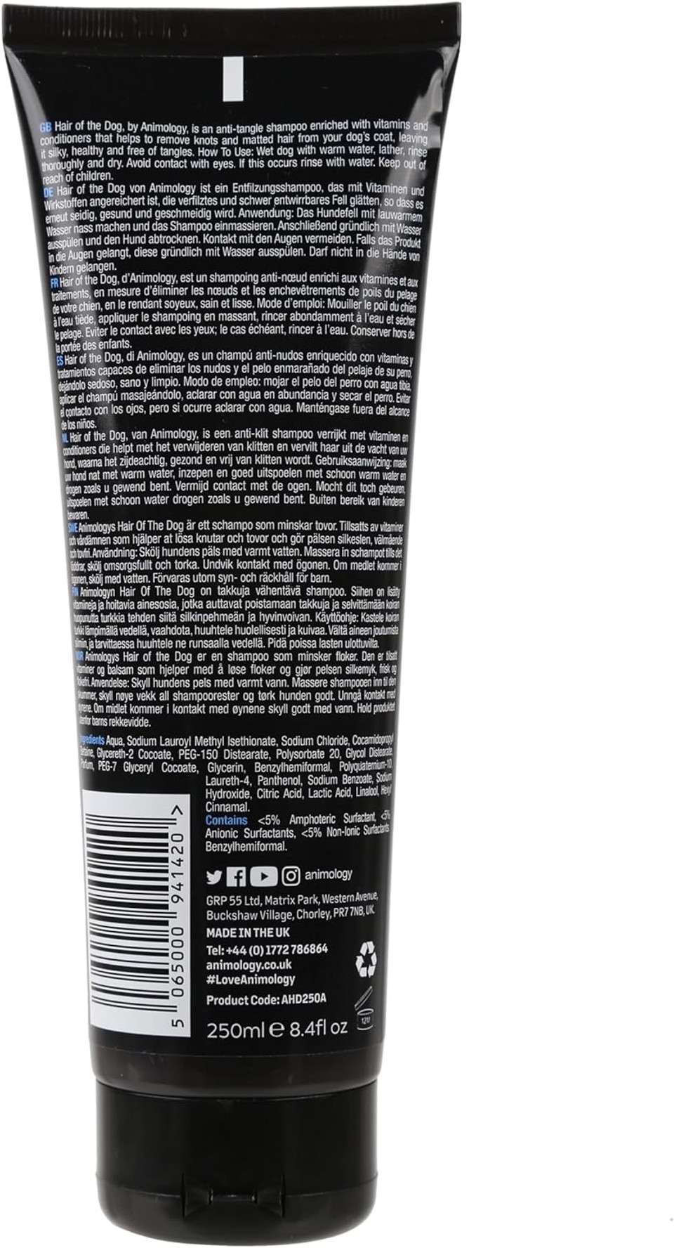 Animology Hair of the Dog Detangling Dog Shampoo 250ml