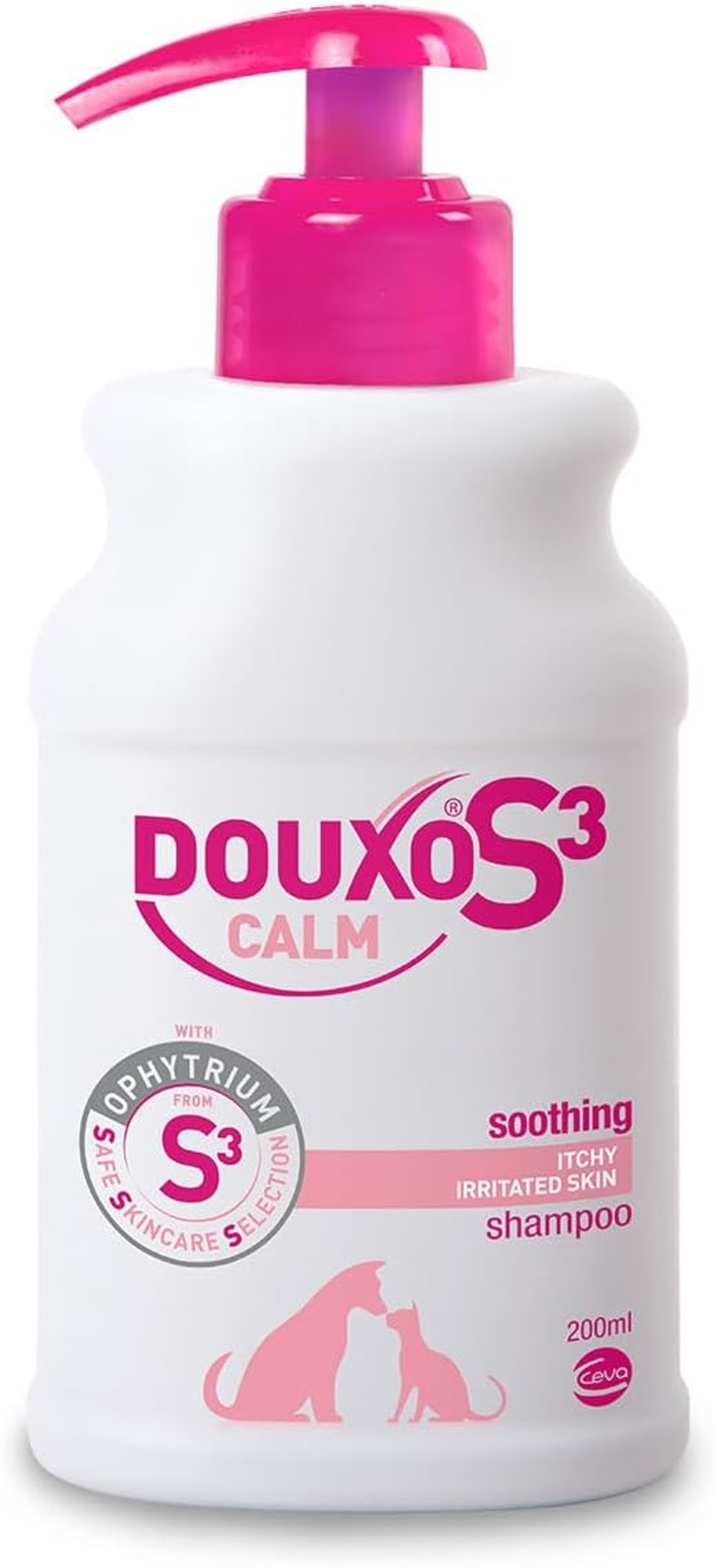 DOUXO S3 CALM Shampoo, Soothing Dog and Cat Shampoo Sensitive Skin, Effective Dog and Cat Shampoo for Itchy Skin, Hypoallergenic Fragrance, Hydrating Dog and Cat Shampoo, 200ml