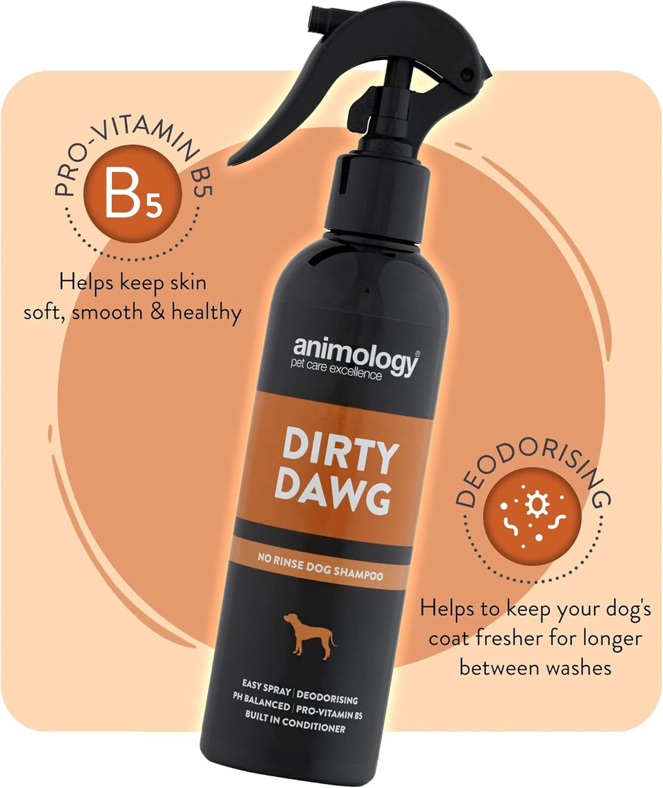 Animology Dirty Dawg Pup No-Rinse Shampoo Dog Spray, 250ml