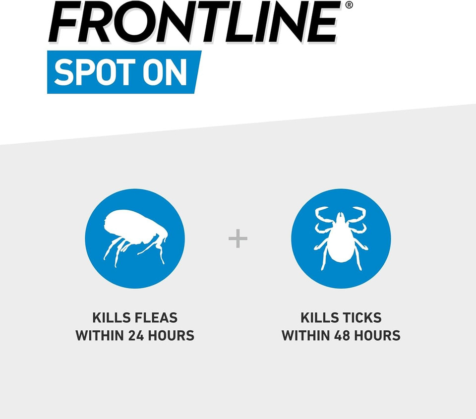 FRONTLINE Spot On Flea & Tick Treatment for Medium Dog (10-20kg) 3 Pipettes