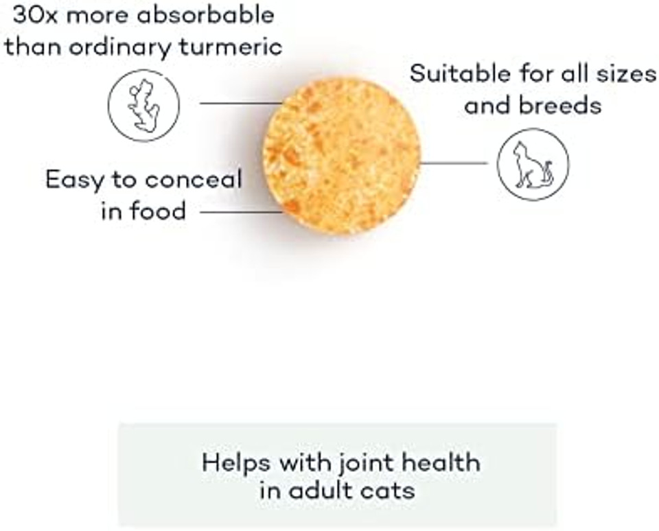 CurcuCat Turmeric Cat Supplements  56 Capsules  Cat Joint Care with Curcuma Complex & Turmeric  Joint Supplements for Cats by FutureYou Cambridge