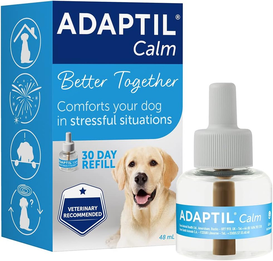 30 Day Refill X 3 For Adaptil Calm Home Diffuser For Dogs | Refill Value Pack For Adaptil Dog Calming Plug In Pheromone Diffuser To Help Reduce Anxiety And Stress In Pet Dogs