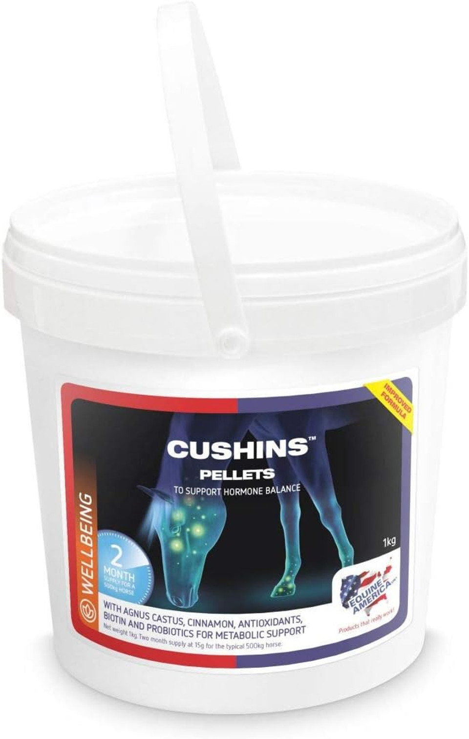 Equine America Cushins Pellets | Premium Ready To Use Horse & Pony Supplement | To support hormone balance | 1kg