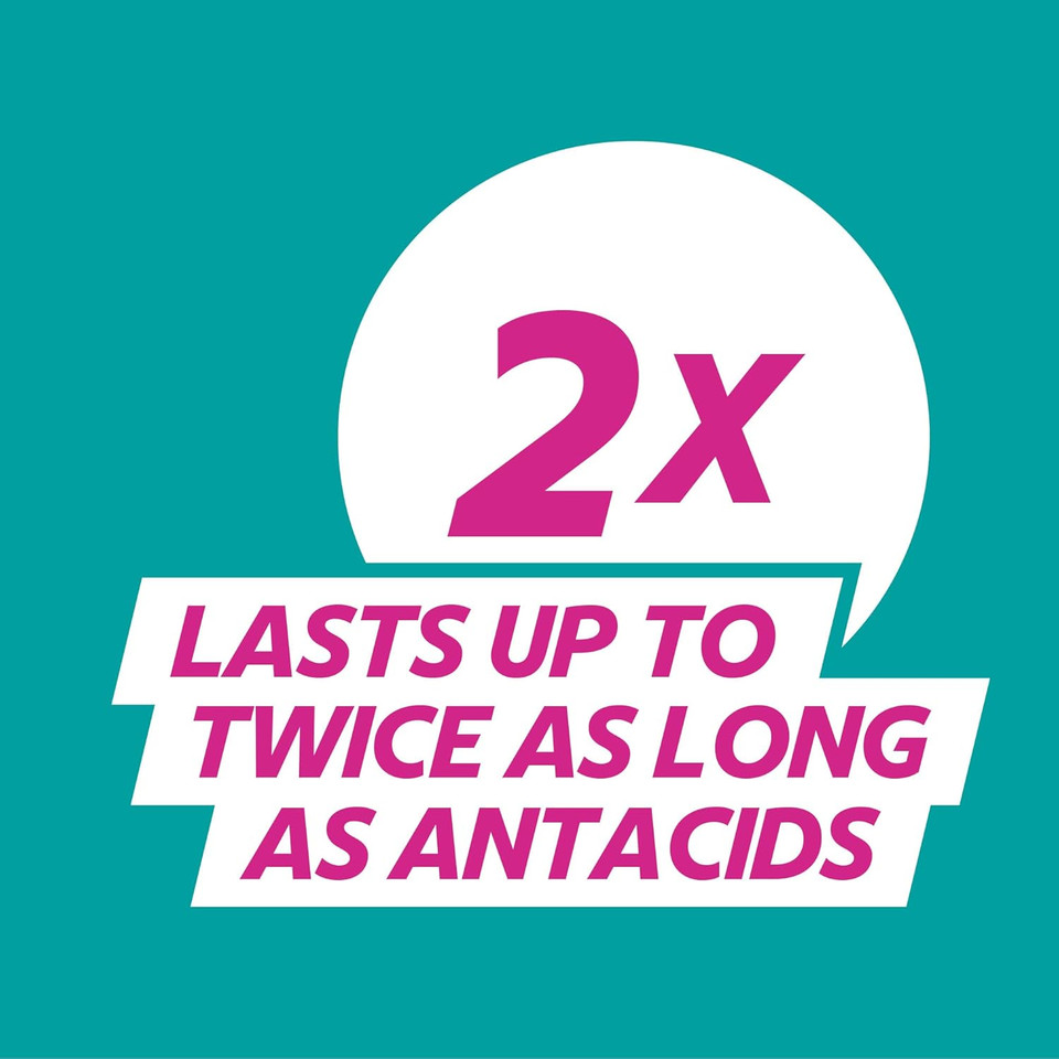 Gaviscon Double Action, Chewable tablets, Mint Flavour, flavour, 48 tablets, Heartburn & Indigestion, Fast powerful relief, Gets to work in minutes, Dual relief on the go, instant Relief