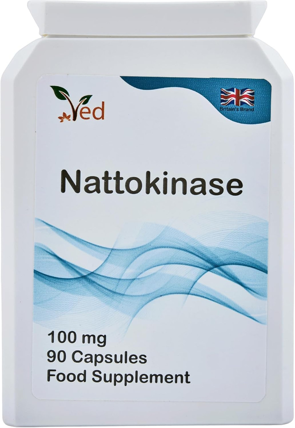 Ved Nattokinase, 2000 FU / 100mg, Nattokinase Natural Fermented Soybean Extract,Enzyme from Japanese Natto,90 Vegan Capsules (3 Months Supply)