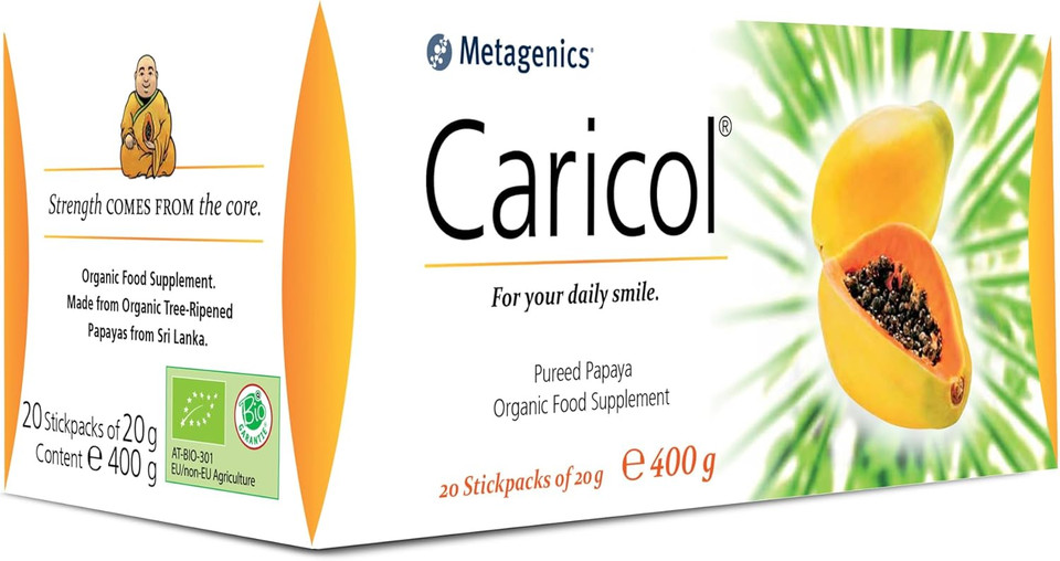 Metagenics Caricol Organic Papaya - Organic Food Supplement for Regular Bowel Function - 20g Stickpacks (20 Sticks)