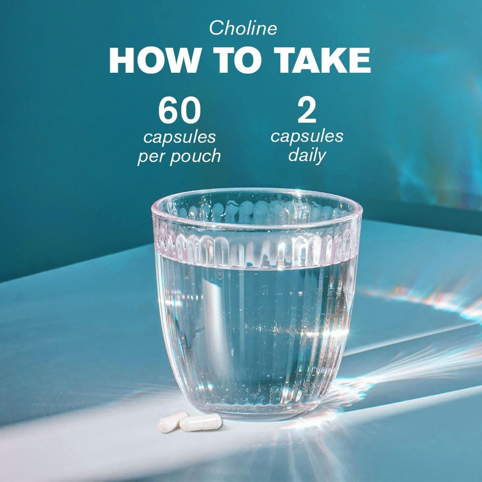 Choline Bitartrate 600mg Supplement | Brain and Memory Function | 60 Vegan Capsules | Two-A-Day | DR.VEGAN