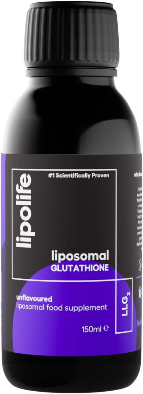 Liposomal Glutathione Liquid | 150ml | lipolife LLG2 | Formulated with Setria Glutathione | Advanced Nutrient delivery | Clinically Proven