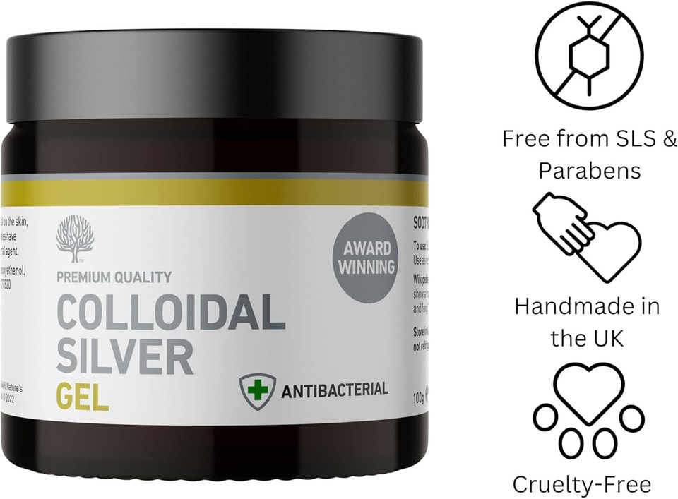 Nature's Greatest Secret Antibacterial Multi-Purpose Gel with 98% Premium Quality Colloidal Silver 50g