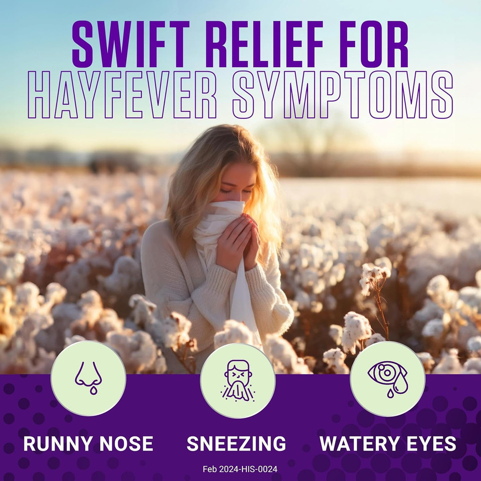 Histallay Hayfever & Allergy Relief Tablets, 80 Tablets, 120mg Fexofenadine, Antihistamine, 24hr Relief Acts Within 1hr, Relieves Hayfever, Pet, Dust and Mould Allergies (80 Day Supply)