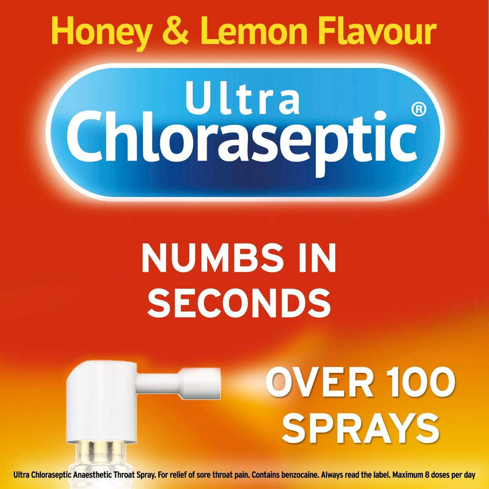 Children's Chloraseptic Anaesthetic Sore Throat Spray, Blackcurrant Flavour, Fast Acting Relief for Sore Throat Pain, 15 ml