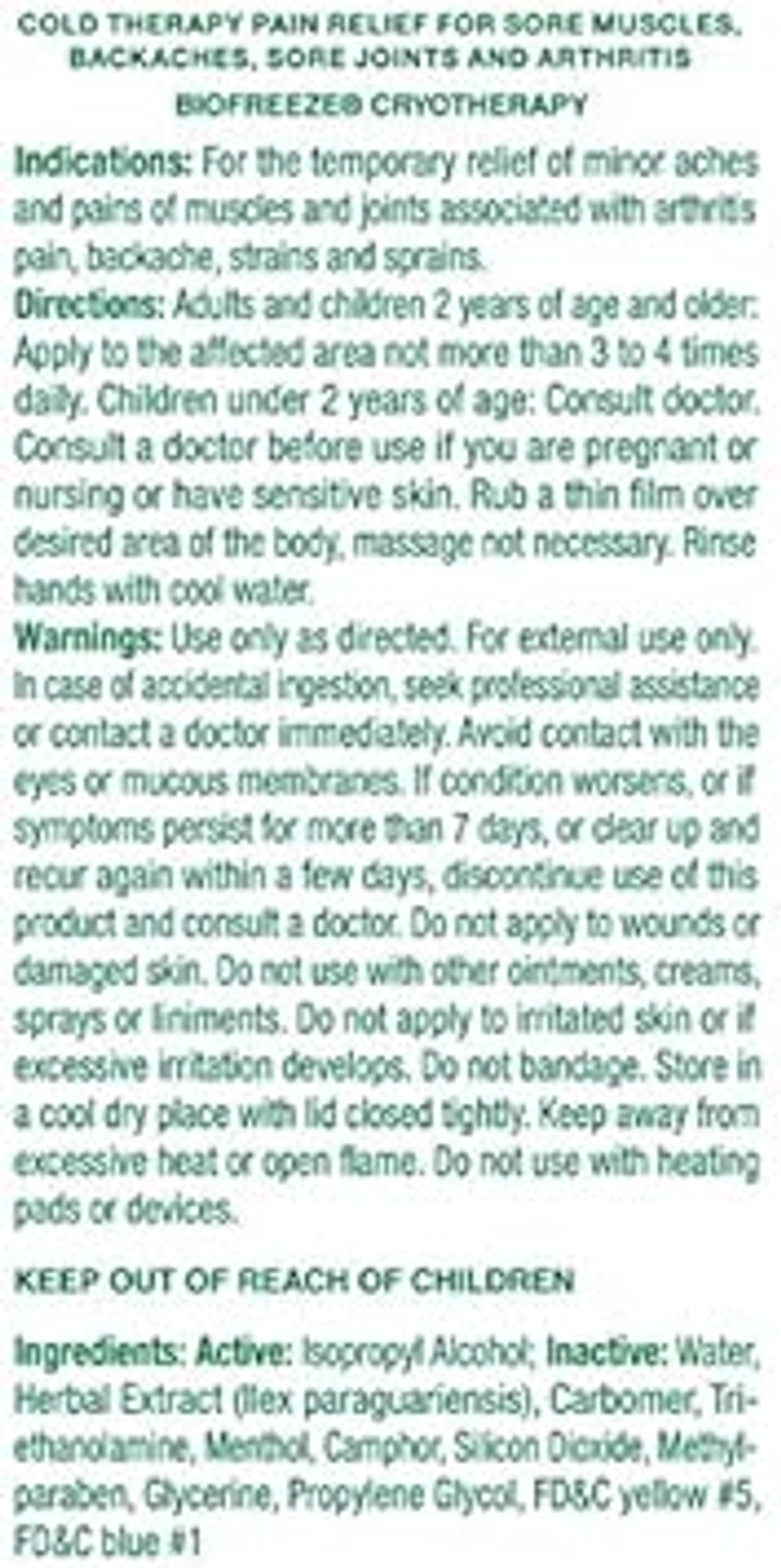 Biofreeze Cooling Gel 59 ml - Muscle & Joint Pain Relief, Eases Discomfort, Targets Small & Large Areas, Effective for Muscles, Bones, Joints, and Fever Alleviation Biofreeze Cooling Gel 59 ml - Muscle & Joint Pain Relief, Eases Discomfort, Targets Small & Large Areas, Effective for Muscles, Bones, Joints, and Fever Alleviation