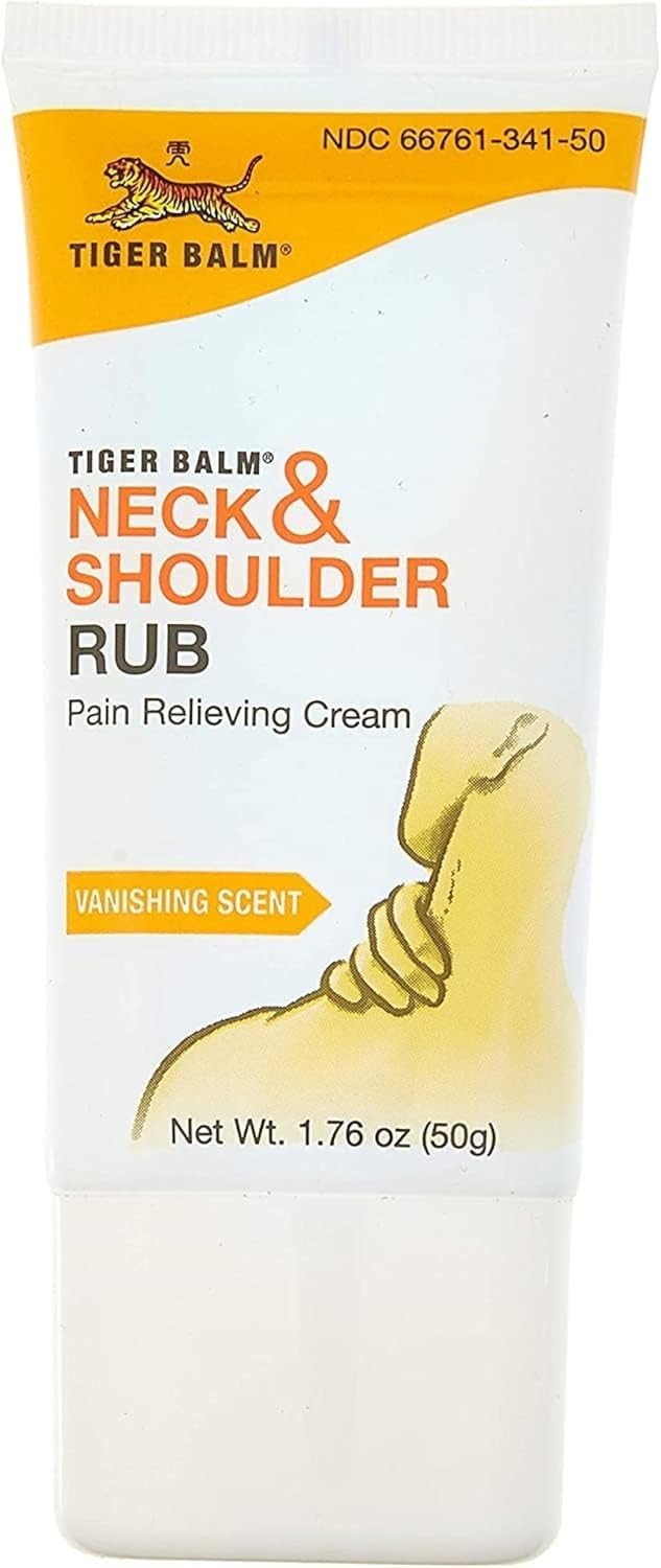 Tiger Balm Neck and Shoulder Rub -Soothing Cream for Use on the Neck and Shoulder Area, 50 g (Pack of 1)