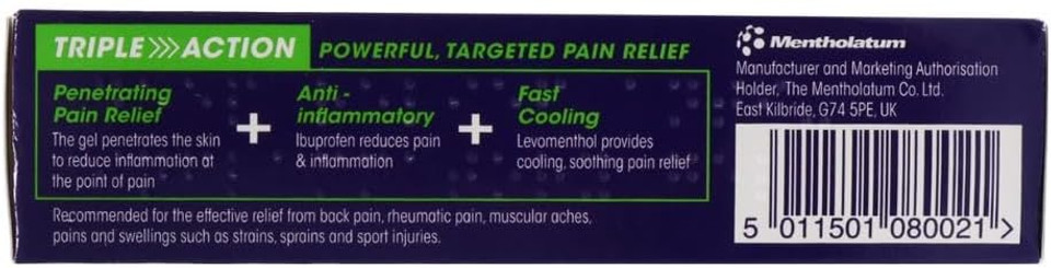 Deep Relief Anti Inflammatory Gel - Triple Action Relief From Back, Rheumatic & Muscular Pain, 50 g (Pack of 1)