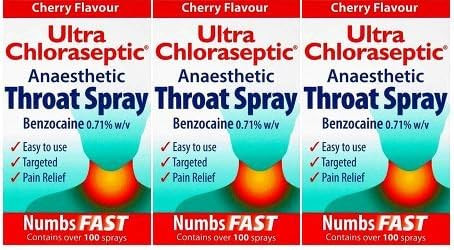 Ultra Chloraseptic Throat Spray Cherry 15ml x 3 Packs