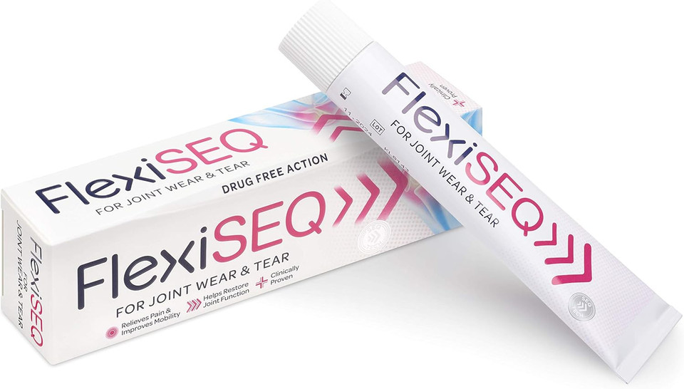 FlexiSEQ 100g Gel, Topical Gel for Joint Wear & Tear, Drug Free, for All synovial Joints (HIPS, Knees, Shoulders, Hands, feet etc)