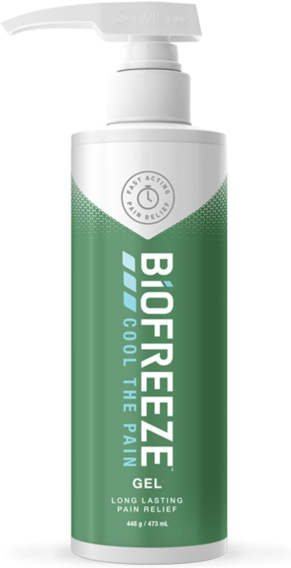 Biofreeze 473 ml Fast Acting Cooling Gel For Muscle, Joint, Back Relief - Longer Lasting Formula
