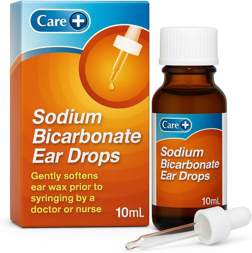 Care Sodium Bicarbonate Ear Drops 10ml, Gently softens ear wax prior to syringing by a doctor or nurse